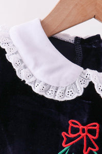 Christmas tree embroidery dress