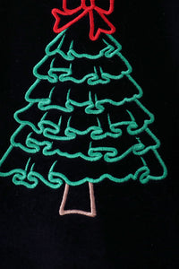 Christmas tree embroidery dress