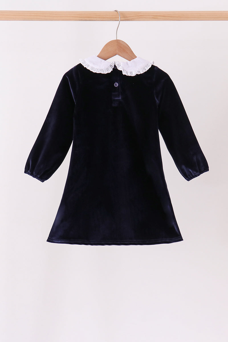 Christmas tree embroidery dress
