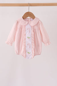 Candy cane holly embroidery plaid bubble
