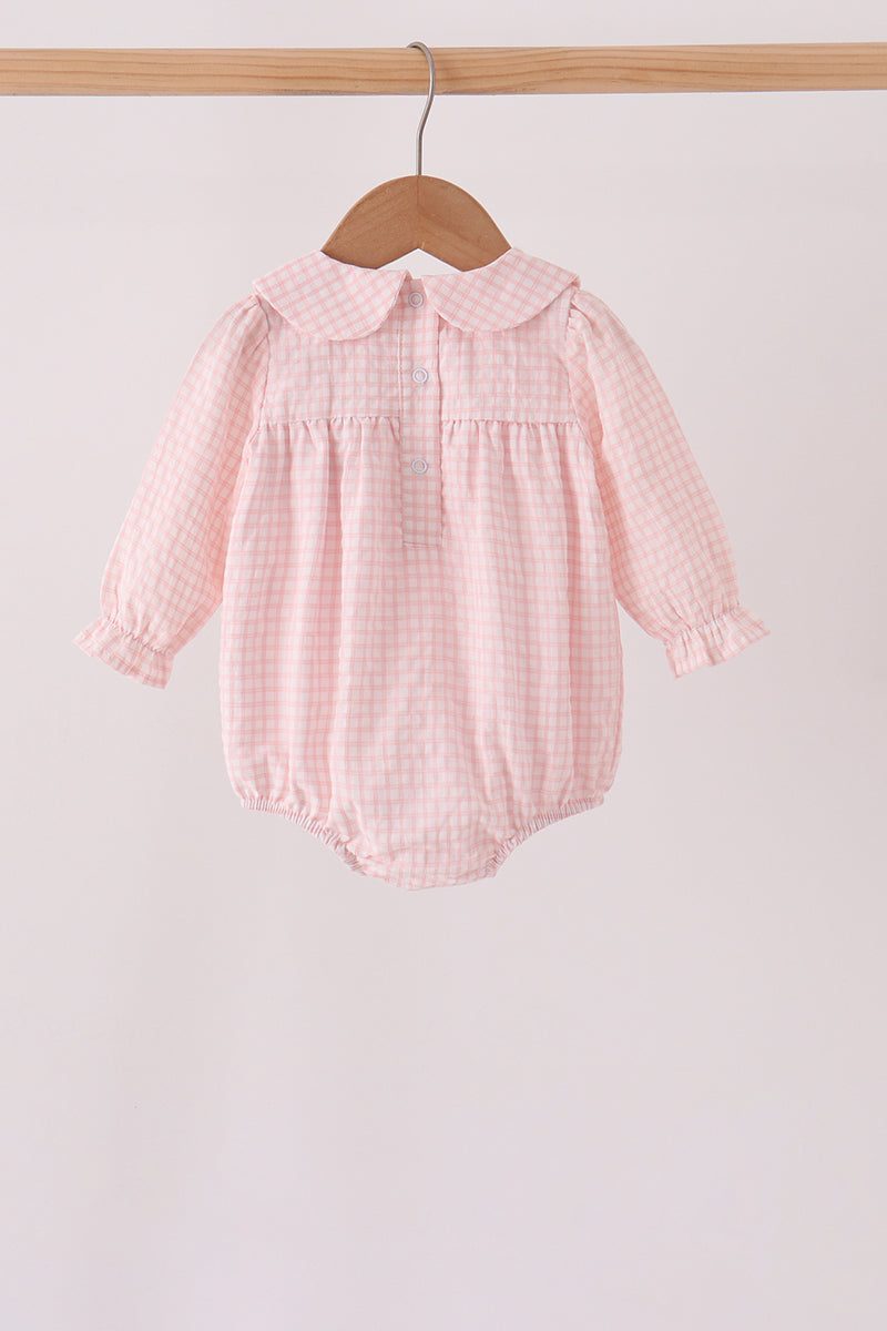 Candy cane holly embroidery plaid bubble