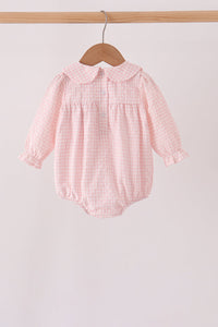 Candy cane holly embroidery plaid bubble