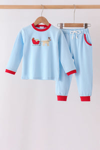 Deer embroidery pants set