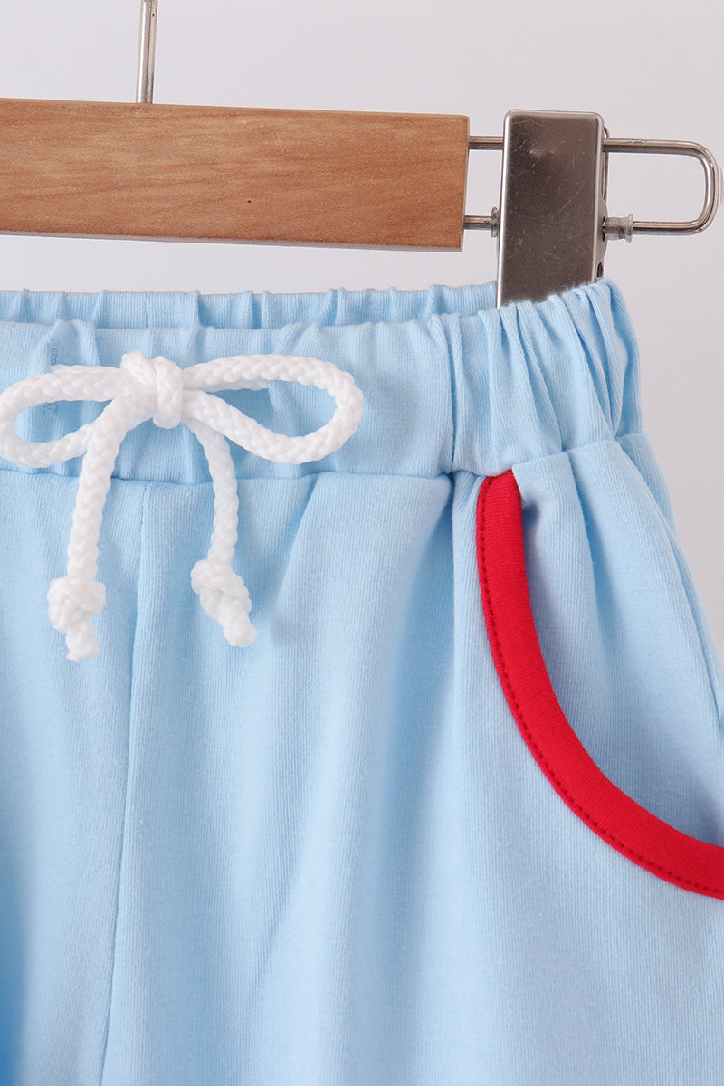 Deer embroidery pants set