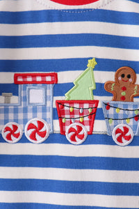 Gingerbread embroidery romper