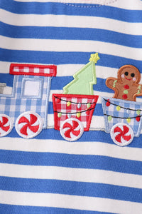 Gingerbread embroidery romper