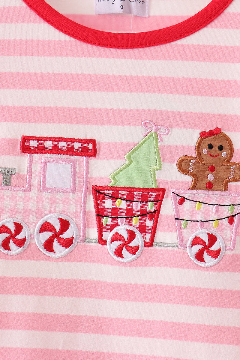 Gingerbread embroidery ruffle pants set