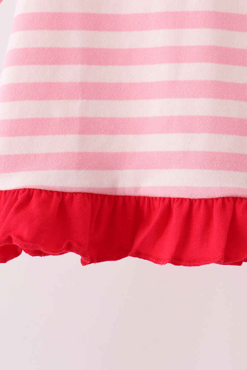 Gingerbread embroidery ruffle pants set