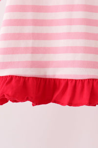 Gingerbread embroidery ruffle pants set