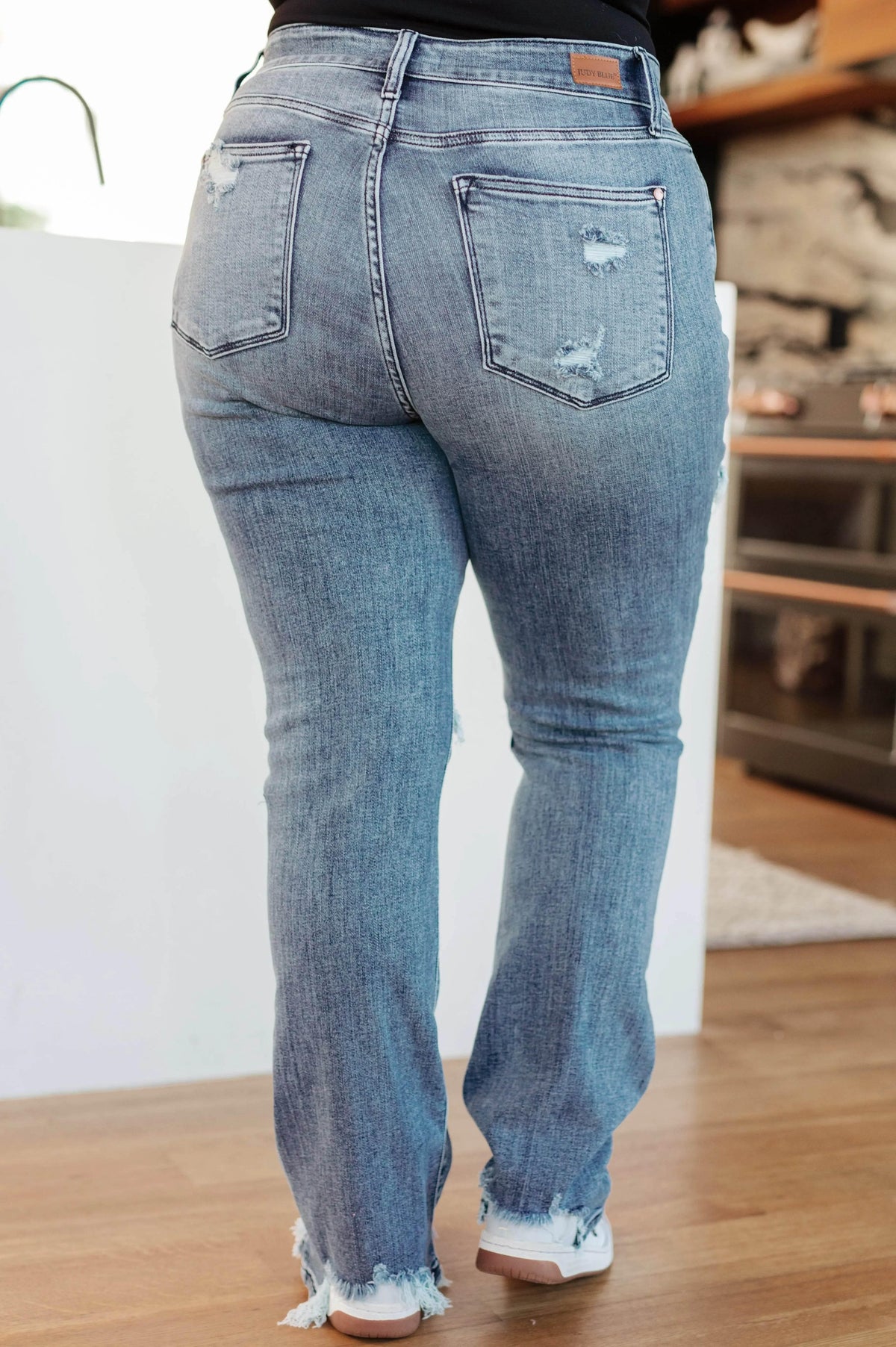 O'Hara Destroyed Straight Jeans - Essential Southern Charm