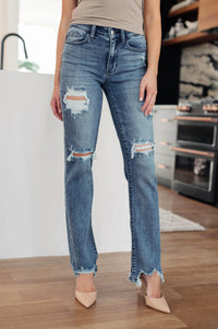 O'Hara Destroyed Straight Jeans - Essential Southern Charm