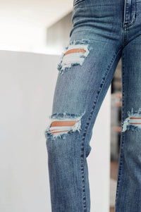 O'Hara Destroyed Straight Jeans - Essential Southern Charm