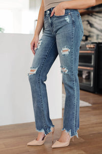 O'Hara Destroyed Straight Jeans - Essential Southern Charm