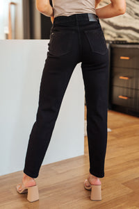 Reese Rhinestone Slim Fit Jeans in Black - Essential Southern Charm