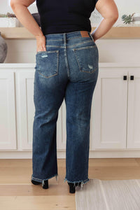 Rose High Rise 90's Straight Jeans in Dark Wash - Essential Southern Charm