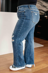 Rose High Rise 90's Straight Jeans in Dark Wash - Essential Southern Charm