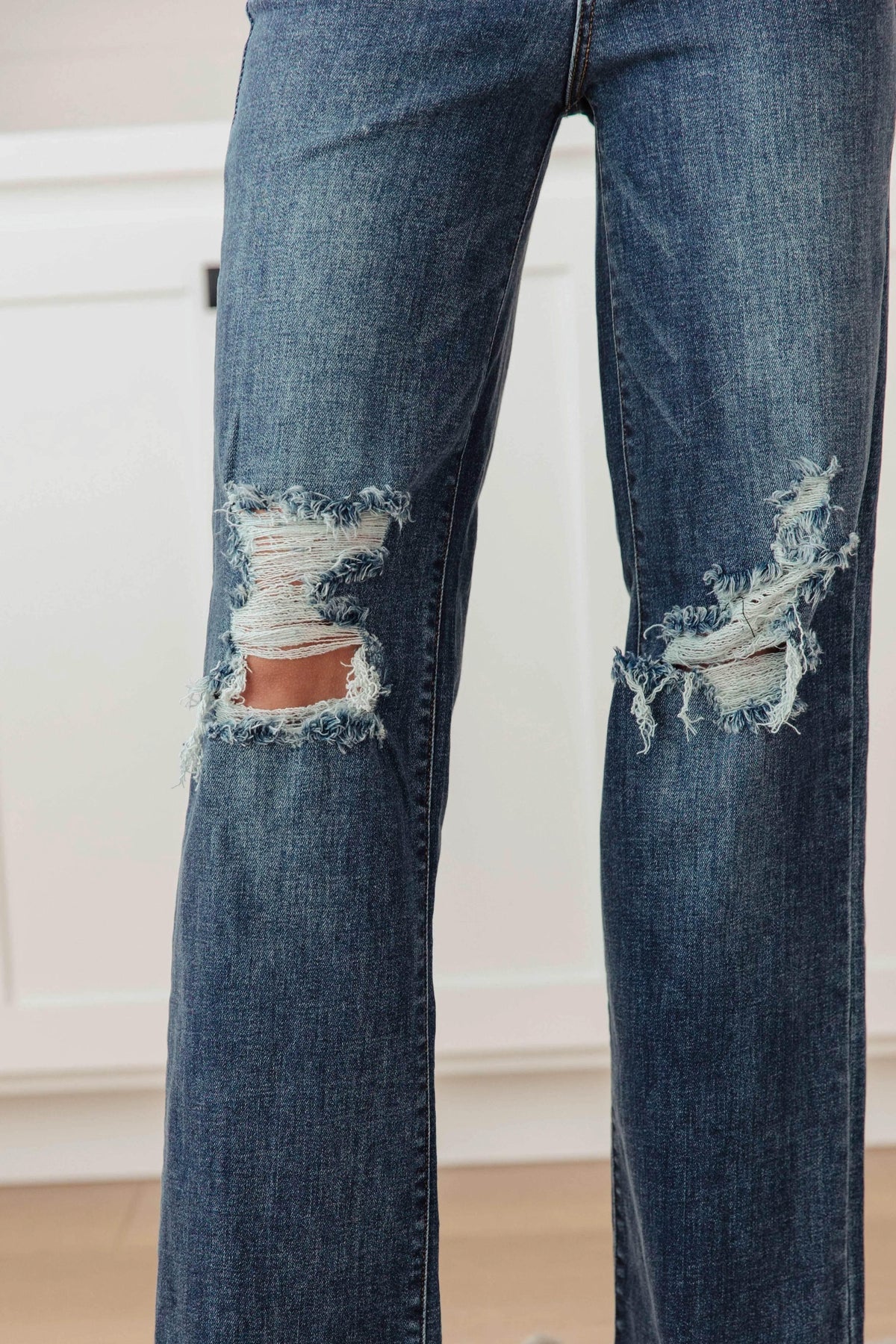 Rose High Rise 90's Straight Jeans in Dark Wash - Essential Southern Charm