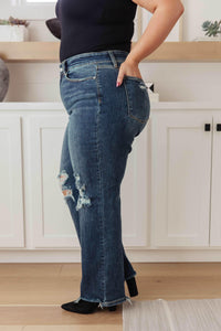 Rose High Rise 90's Straight Jeans in Dark Wash - Essential Southern Charm