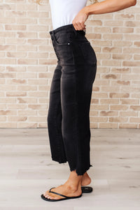 Ryan High Rise Button Fly Wide Leg Crop Jeans - Essential Southern Charm