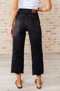 Ryan High Rise Button Fly Wide Leg Crop Jeans - Essential Southern Charm