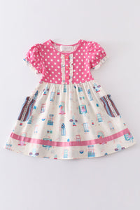 Platinum Balcony Pink Dot Dress - Essential Southern Charm