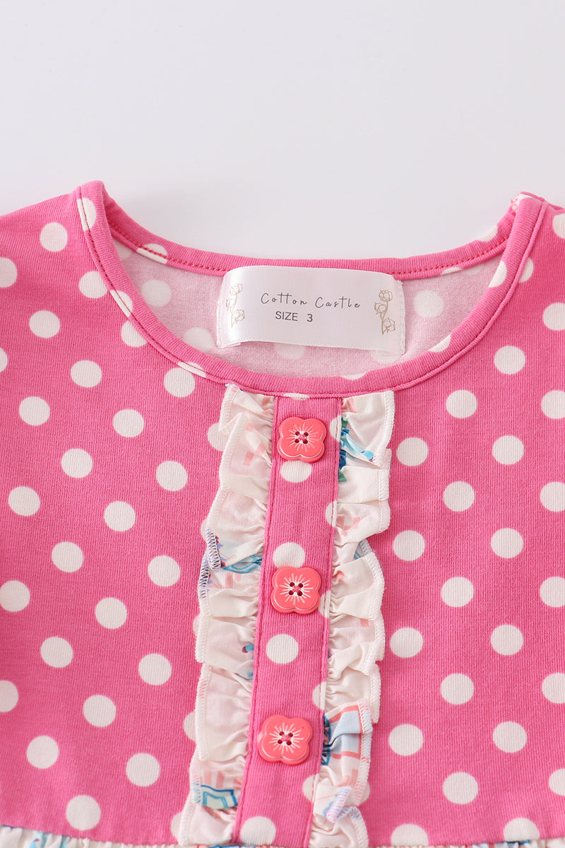 Platinum Balcony Pink Dot Dress - Essential Southern Charm