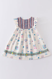 Platinum Balcony Ruffle Dress - Essential Southern Charm