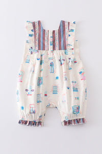 Platinum Balcony Print Baby Jumpsuit - Essential Southern Charm