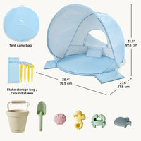 Tiny Land® One-Stop Beach Toy & Tent Set