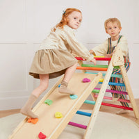 Tiny Land® 7-in-1 Rainbow Climbing Set with Play Pad