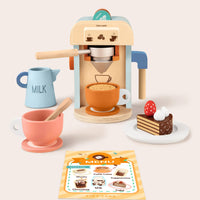 Tiny Land® Play Kitchen Accessories – Children’s Coffee Maker: Wooden Kids Play Coffee Maker Set