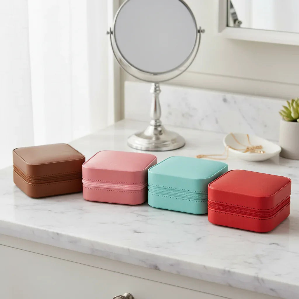 Personalized Travel Jewelry Box - Small (4 colors) - Essential Southern Charm