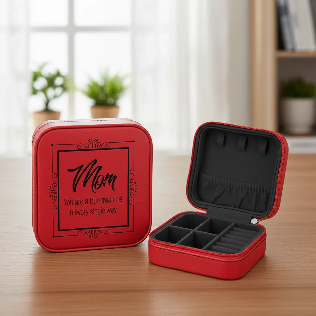 Personalized Travel Jewelry Box - Small (4 colors) - Essential Southern Charm