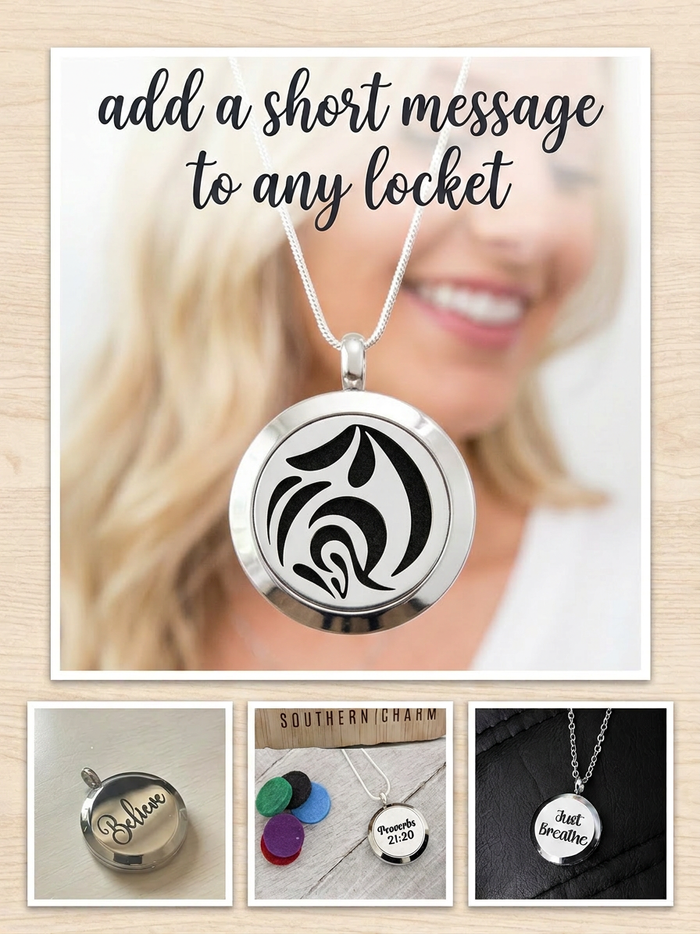 Stainless Steel Essential Oil/Perfume Locket - Floral Fantasy