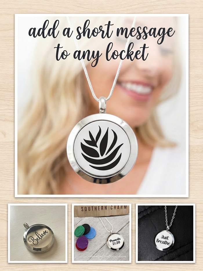 Stainless Steel Essential Oil/Perfume Locket - Flower Power