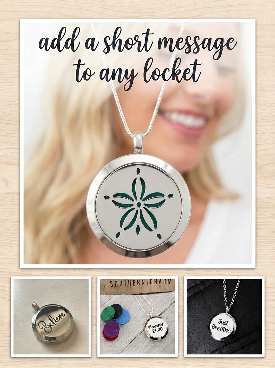 Stainless Steel Essential Oil/Perfume Locket - Sand Dollar