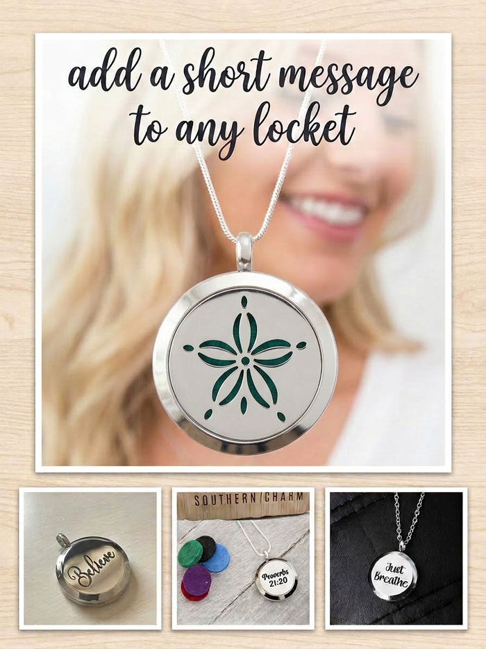 Stainless Steel Essential Oil/Perfume Locket - Sand Dollar