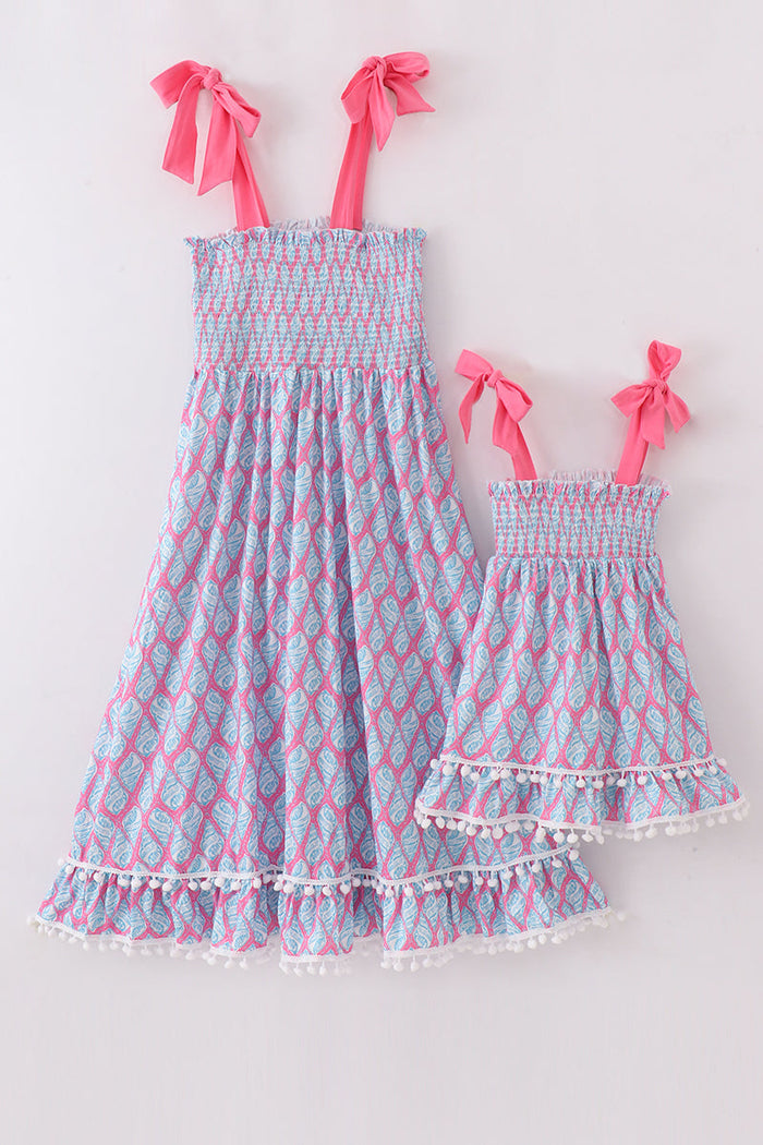 Blue Ribbon Lace Charm Smocked Mom&Me Dress - Essential Southern Charm