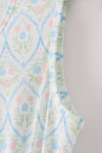 Delicate Floral Print Mom Dress - Essential Southern Charm