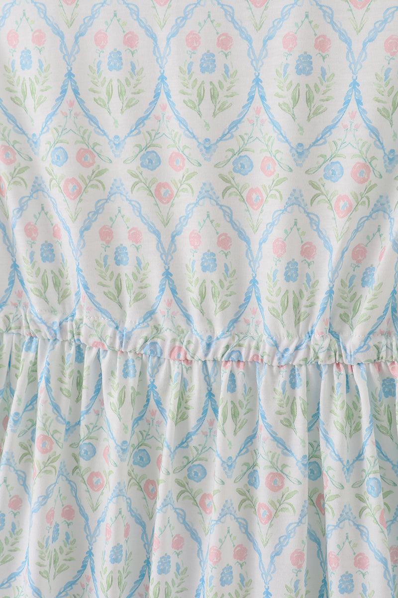 Delicate Floral Print Mom Dress - Essential Southern Charm