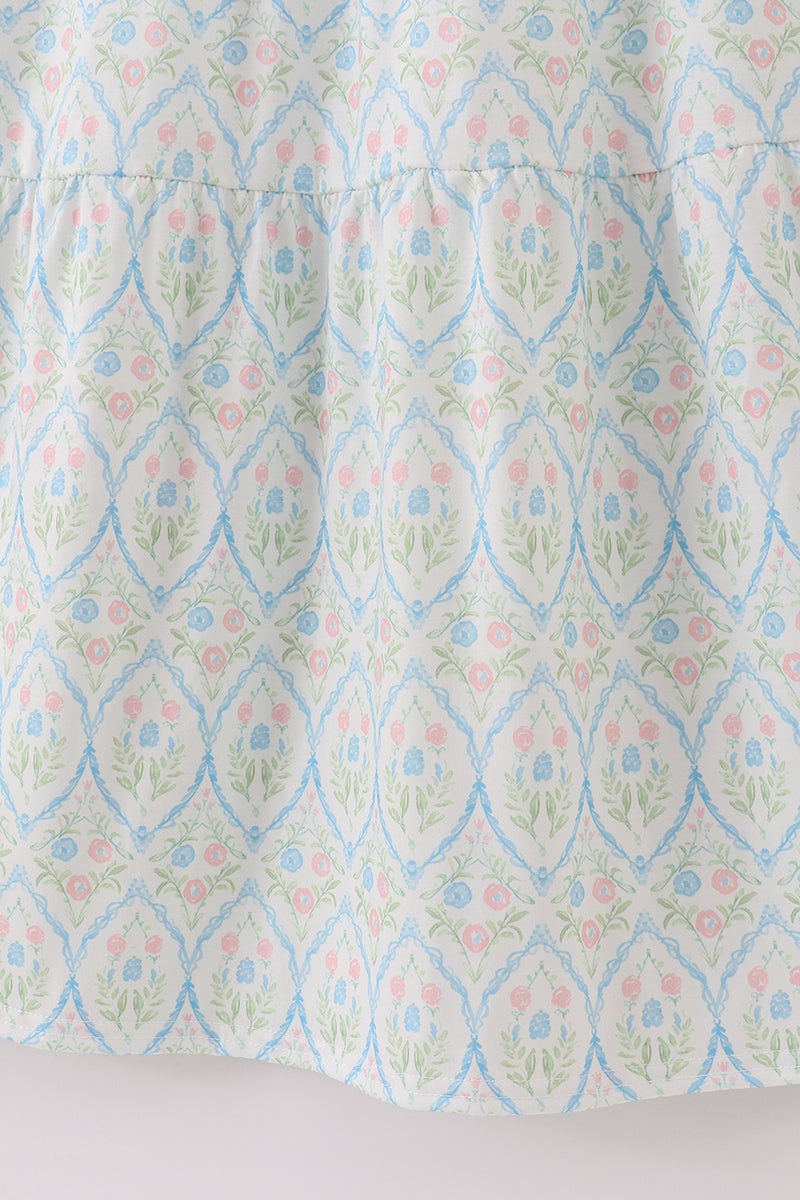 Delicate Floral Print Mom Dress - Essential Southern Charm