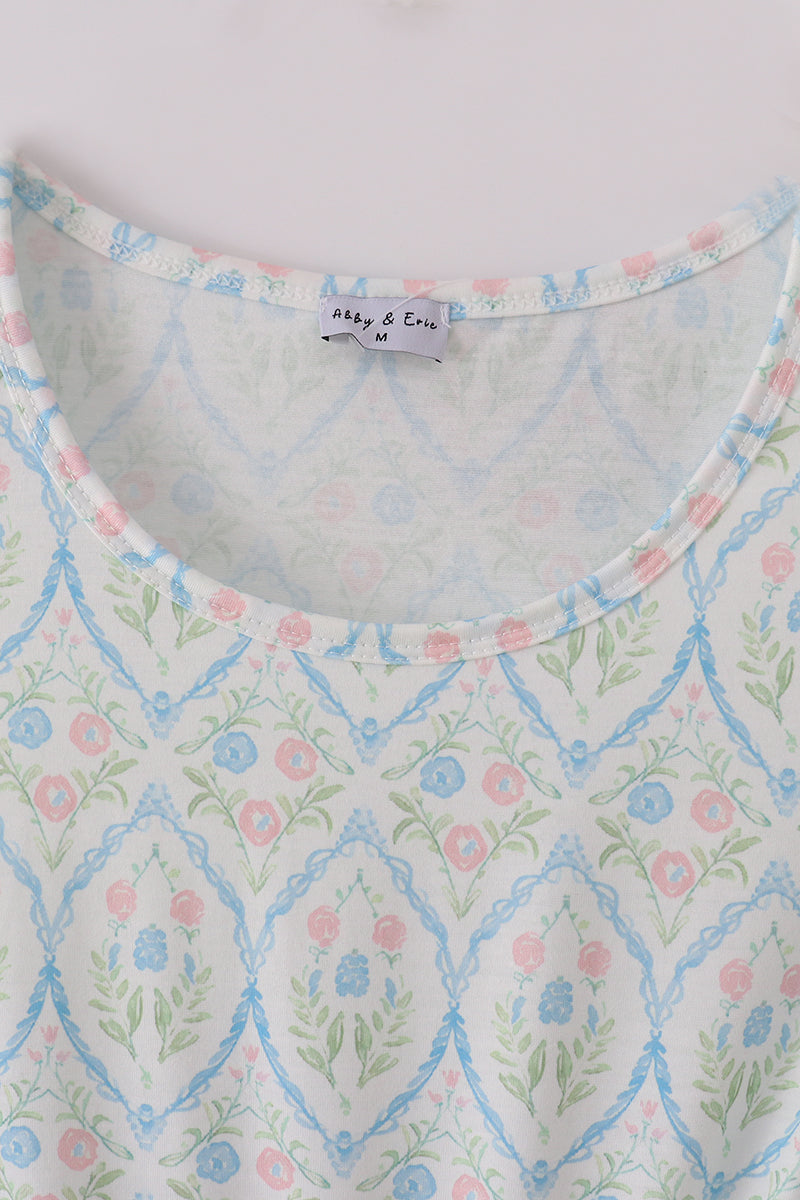 Delicate Floral Print Mom Dress - Essential Southern Charm