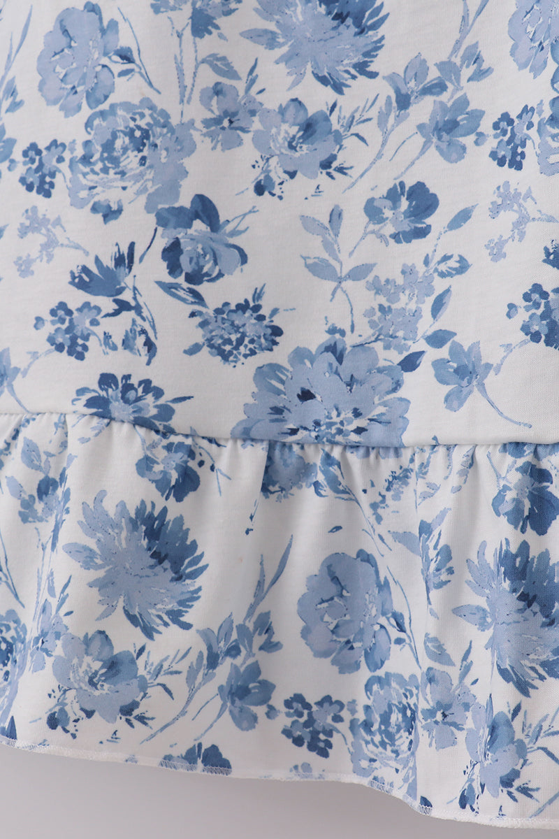 Embroidered Bows Floral Print Mom Dress - Essential Southern Charm