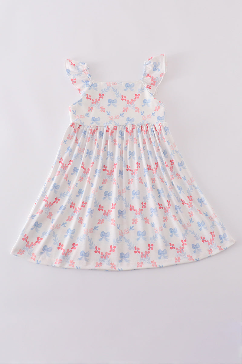 Flowers & Bows Lattice Print Mom & Me Dress - Essential Southern Charm