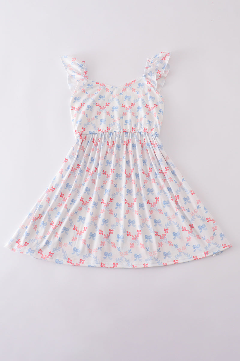 Flowers & Bows Lattice Print Mom & Me Dress - Essential Southern Charm