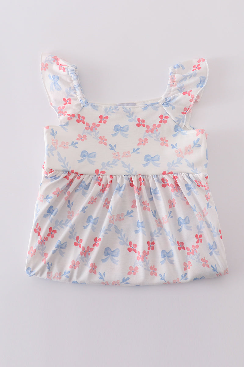 Flowers & Bows Lattice Print Mom & Me Dress - Essential Southern Charm