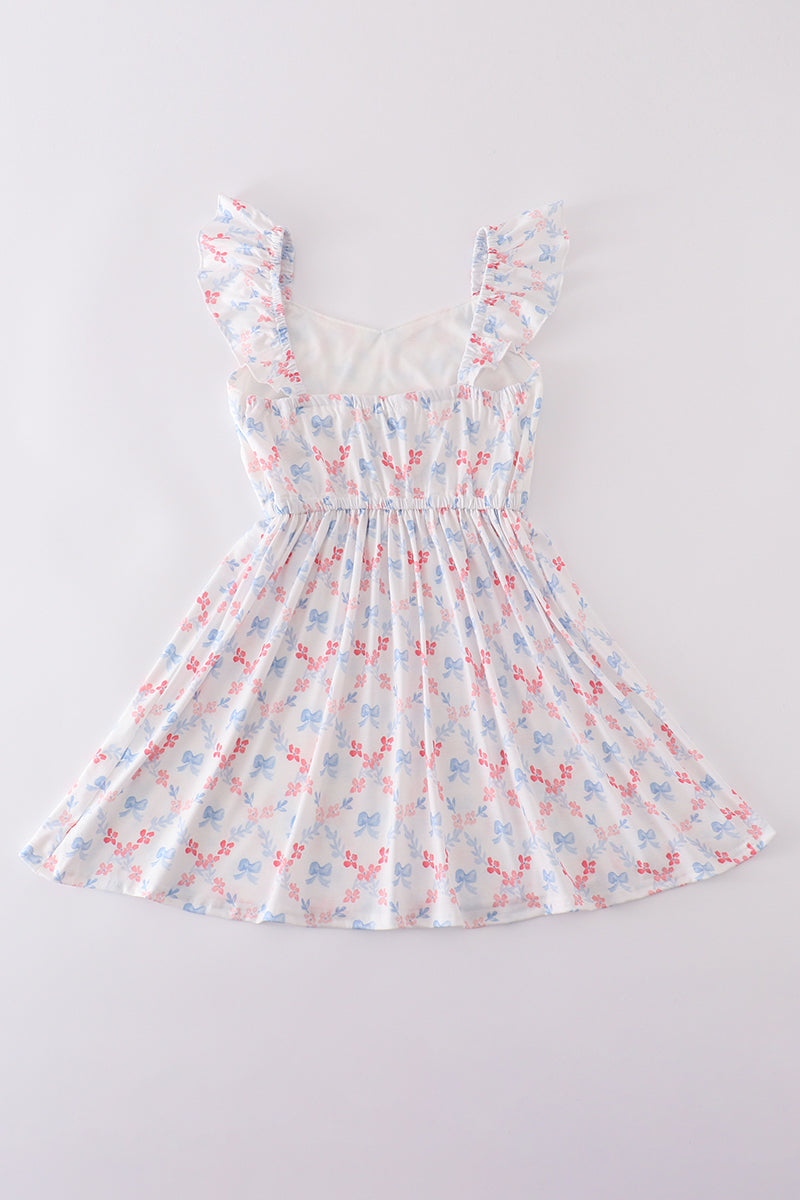 Flowers & Bows Lattice Print Mom & Me Dress - Essential Southern Charm