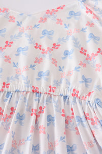 Flowers & Bows Lattice Print Mom & Me Dress - Essential Southern Charm