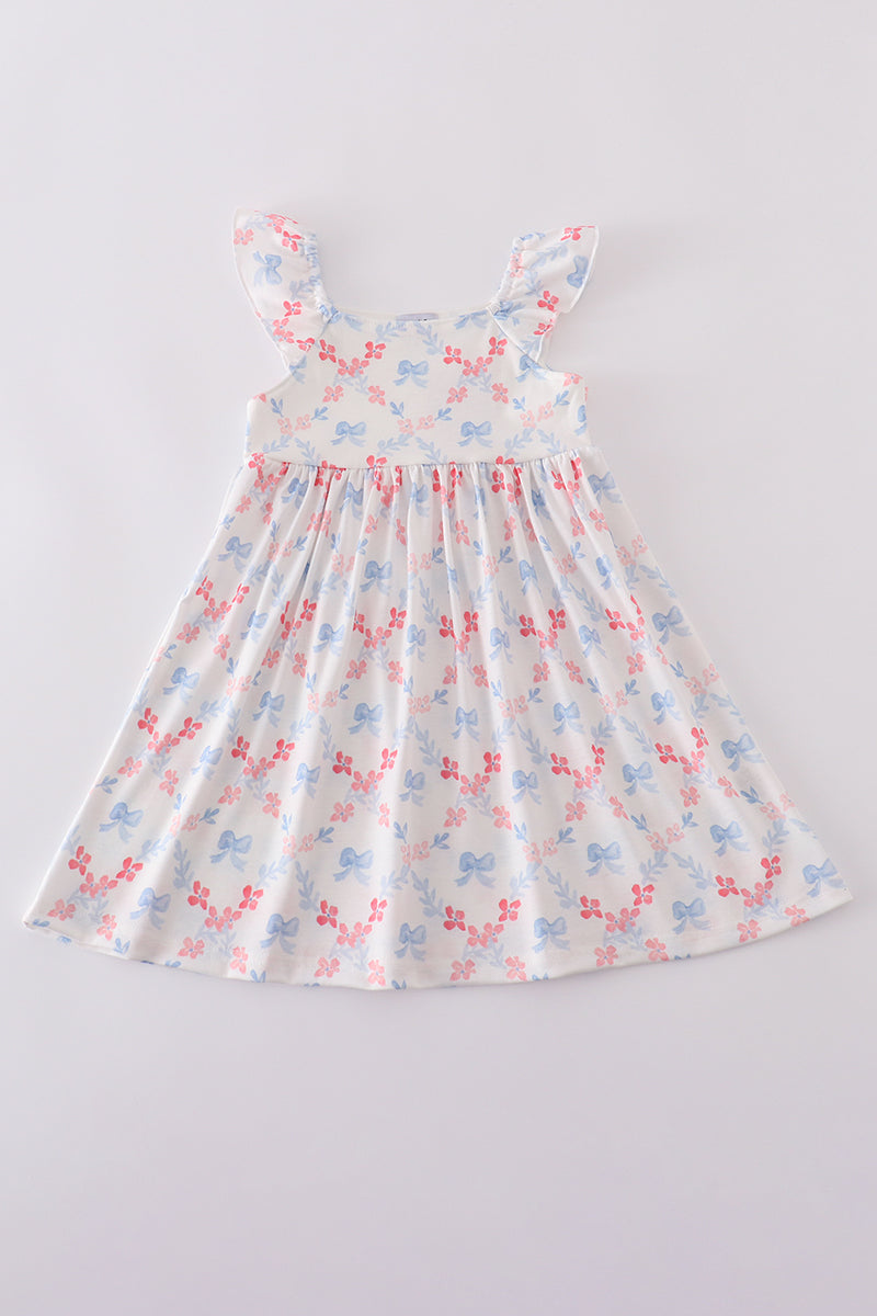 Flowers & Bows Lattice Print Mom & Me Dress - Essential Southern Charm