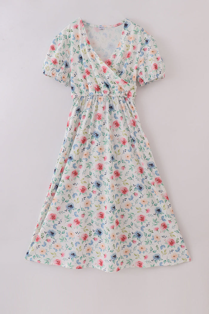 Green Garden Rose Mom Dress - Essential Southern Charm